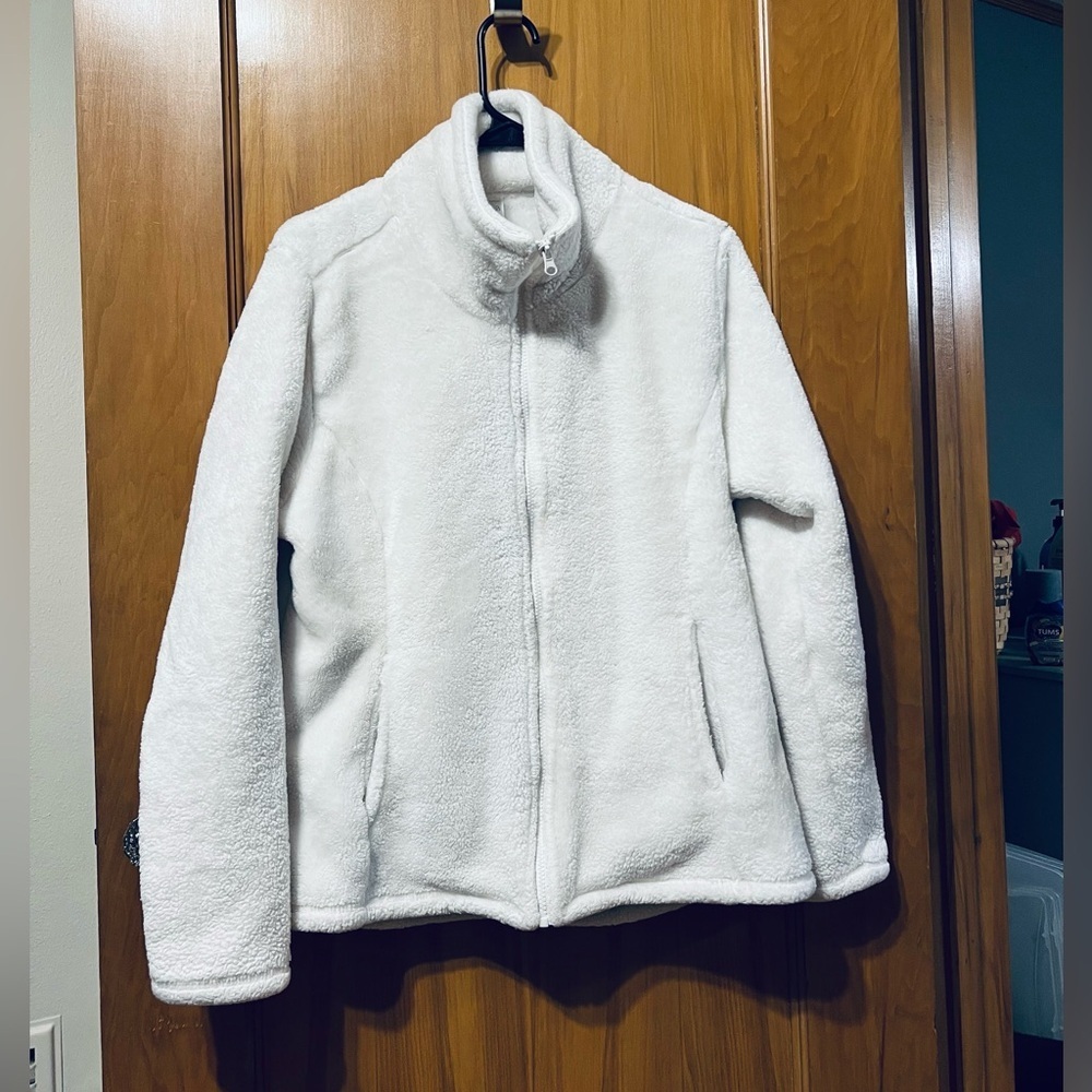 Serra Off-White Full Zip Fleece Jacket – Medium - Picture 6 of 6